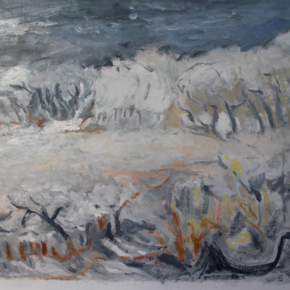 Forêt Neige – huile sur toile – 92 x 73