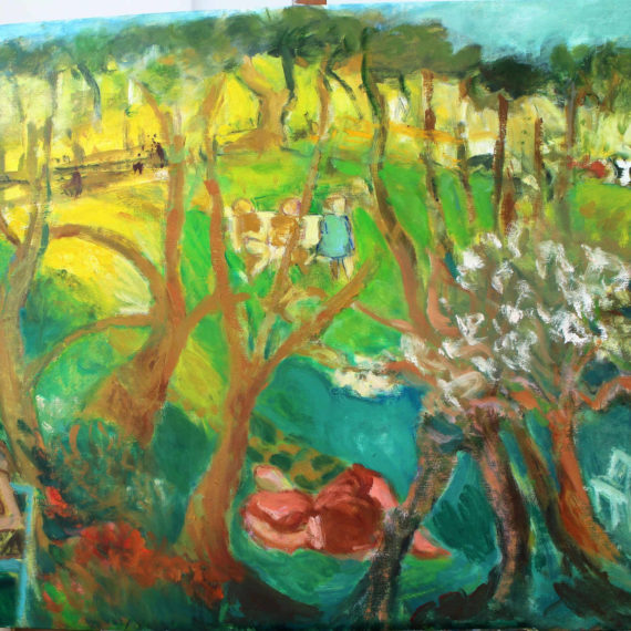 Jardin8- huile sur toile- 92 x 73