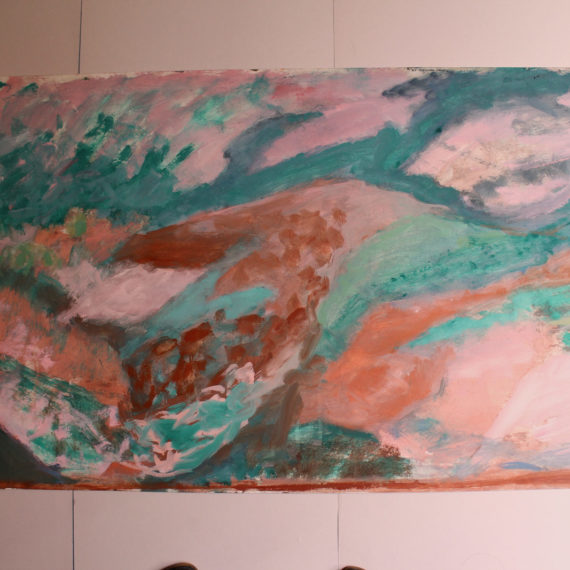 Paysage- 97 x 47,5- huile sur papier