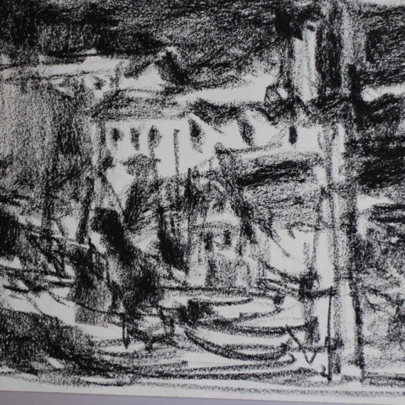 Port 2- 28 x 21- crayon noir