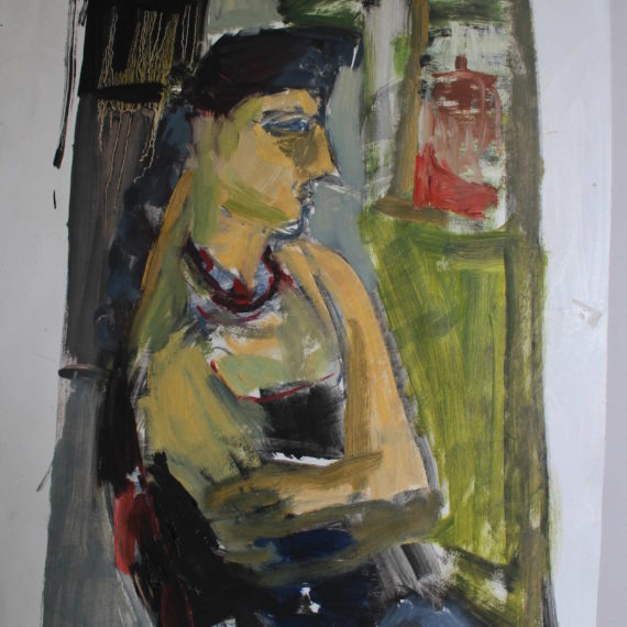 Portait 1-65 x 41- huile sur papier